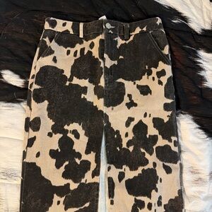 Missguided Black and Cream Patterned Skirt